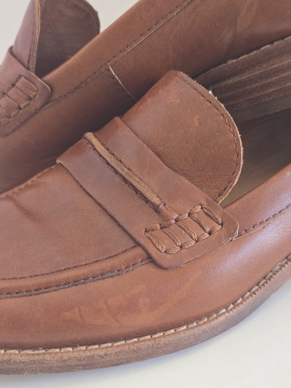 Madewell 100% Genuine  Leather Penny Loafers Brown 8.5